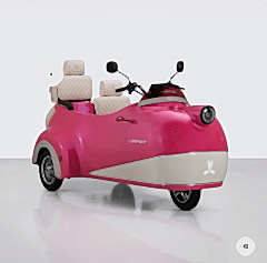 Lampago Sunset Üç Tekerli Elektrikli Bisiklet Pembe