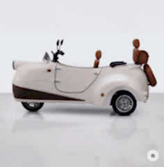 Lampago Sunset Üç Tekerli Elektrikli Bisiklet Beyaz