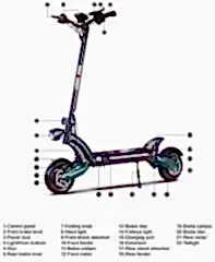 Elektrikli Scooter 2000w Amortisörlü Fırtına Sway
