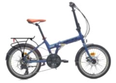 Carraro Flexi 121 D Katlanır Bisiklet Mat Navy Mavi-Siyah Kahve