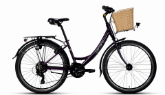 Carraro Jasmine 26 Jant Şehir Bisikleti Mor-Gri 44 cm